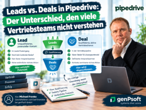 Kaum ein Missverständnis kostet Vertriebsteams in Pipedrive so viel unbemerkte Effizienz wie die Verwechslung von Leads und Deals. Beide Objekte sehen auf den ersten Blick ähnlich aus, folgen aber einer komplett unterschiedlichen Logik – und wer diesen Unterschied nicht klar im Team etabliert, verliert langfristig Übersicht über den eigenen Vertriebstrichter.