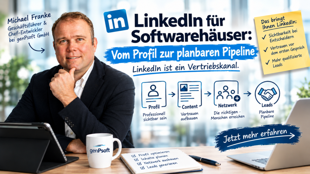 LinkedIn für Softwarehäuser: Vom Profil zur planbaren Pipeline und Umsatzsteigerungen