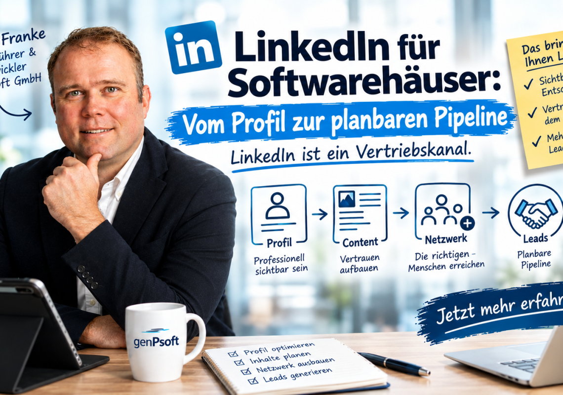 LinkedIn für Softwarehäuser: Vom Profil zur planbaren Pipeline und Umsatzsteigerungen