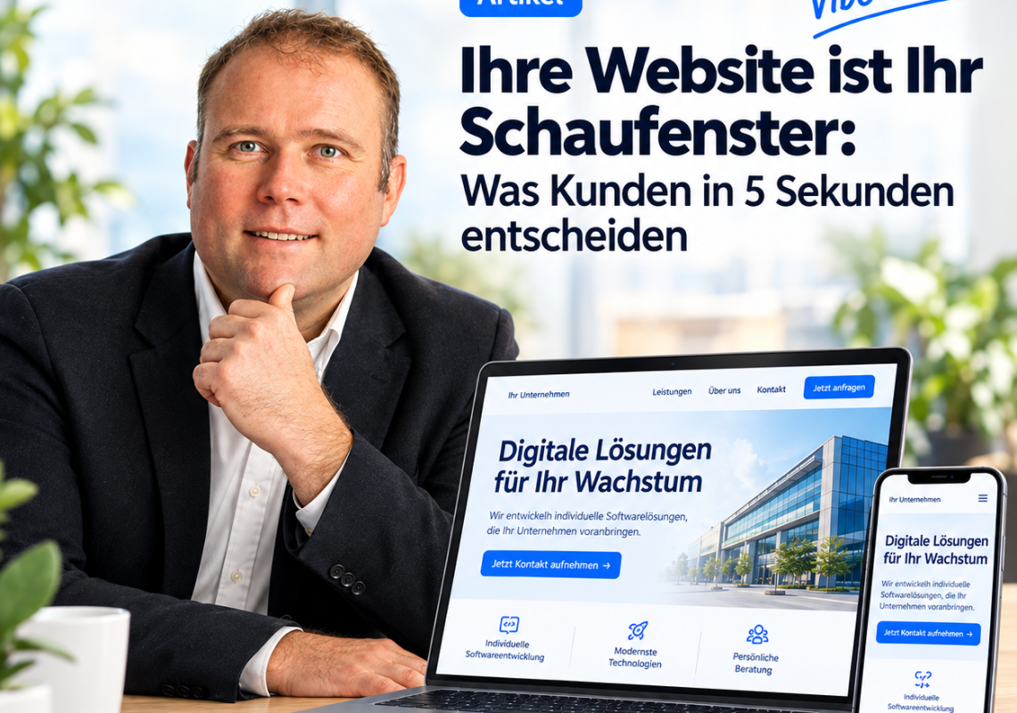 Ihre Website ist Ihr Schaufenster: Was Kunden in 5 Sekunden entscheiden