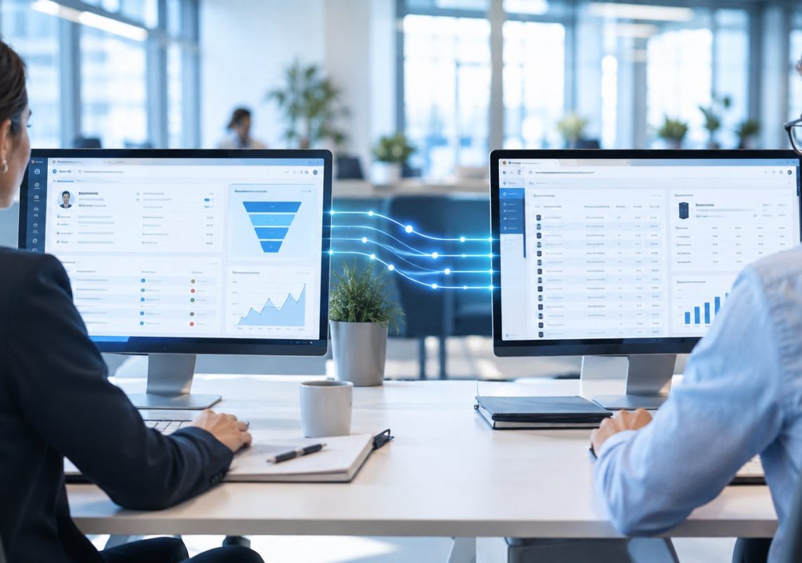CRM ERP integration: customer, price and order data flowing automatically between a CRM and an SAP system